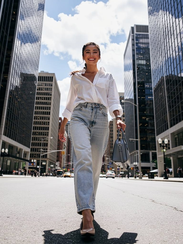 Девушка с сумочкой